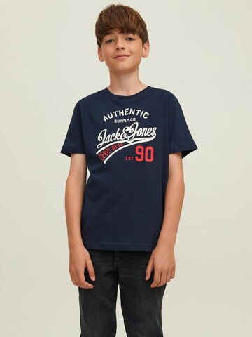 Jack & Jones Junior قميص 'Ethan' بلون أزرق: الأمام