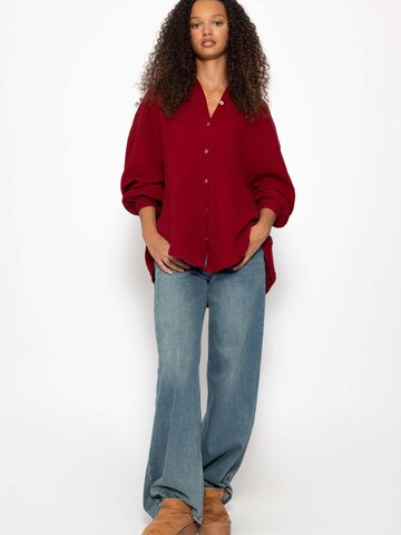 SASSYCLASSY Bluse 'kürzere Variante' in Rot