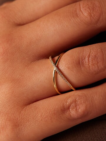 Lucardi Ring in Gold: front