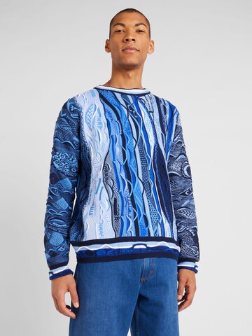 Pull-over Carlo Colucci en bleu : devant