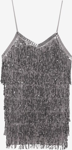 Pull&Bear Cocktail dress in Silver: front