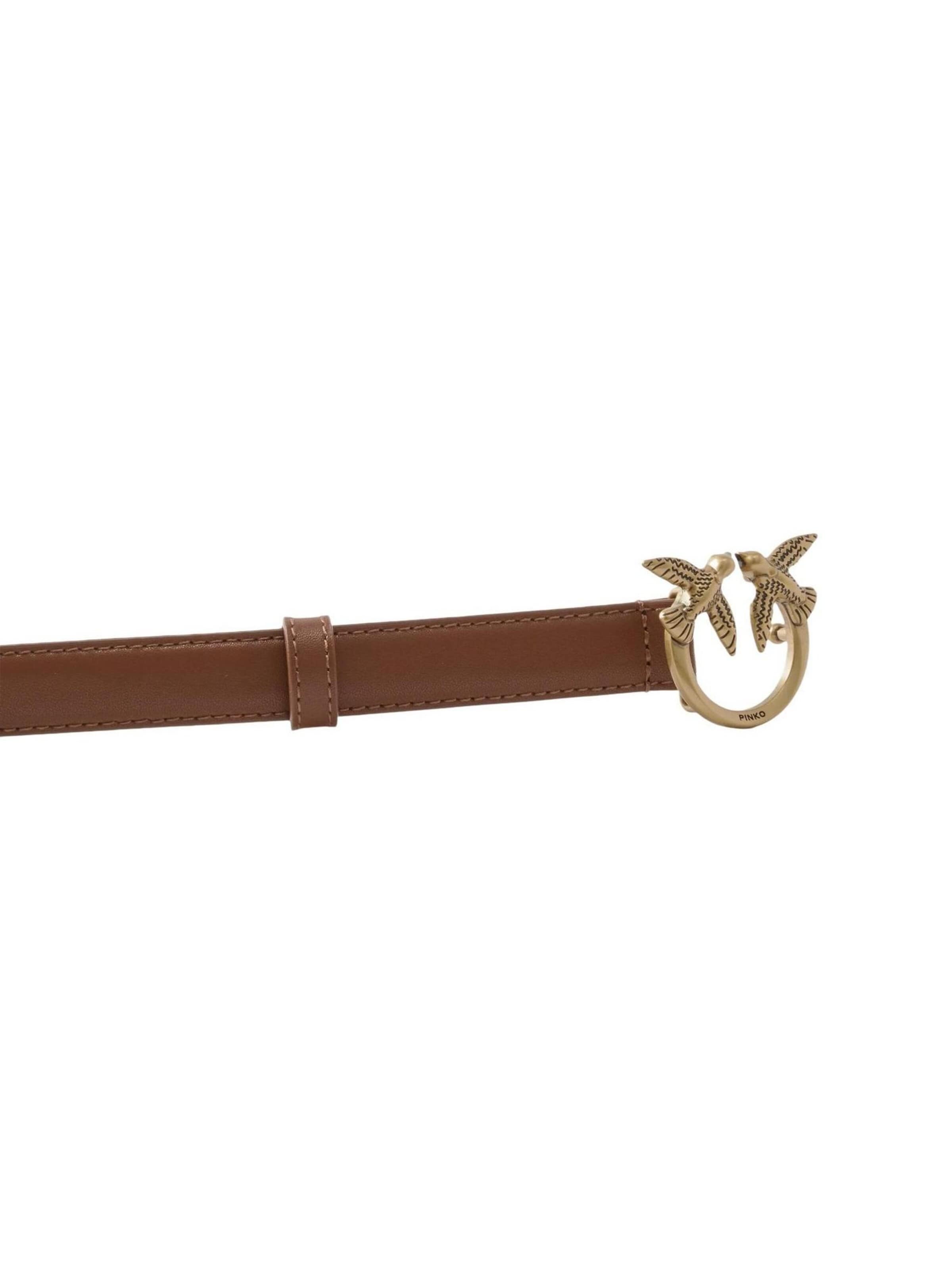 PINKO Riem 'LOVE BERRY H3 VITELLO SETA 100125 A0F1' in Bruin