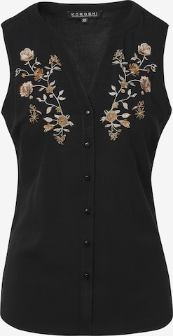 KOROSHI Blouse in Black: front