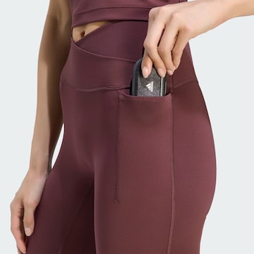 ADIDAS PERFORMANCE Skinny Sportbroek 'Studio All Me' in Rood