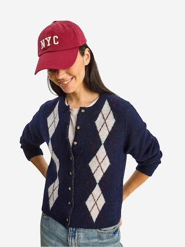 Cardigan Bianco Lucci en bleu