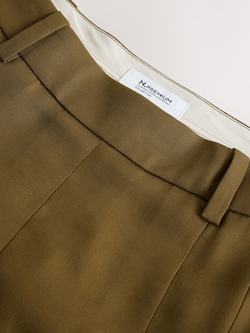Next - Pierna ancha Pantalón plisado 'N. Premium' en verde