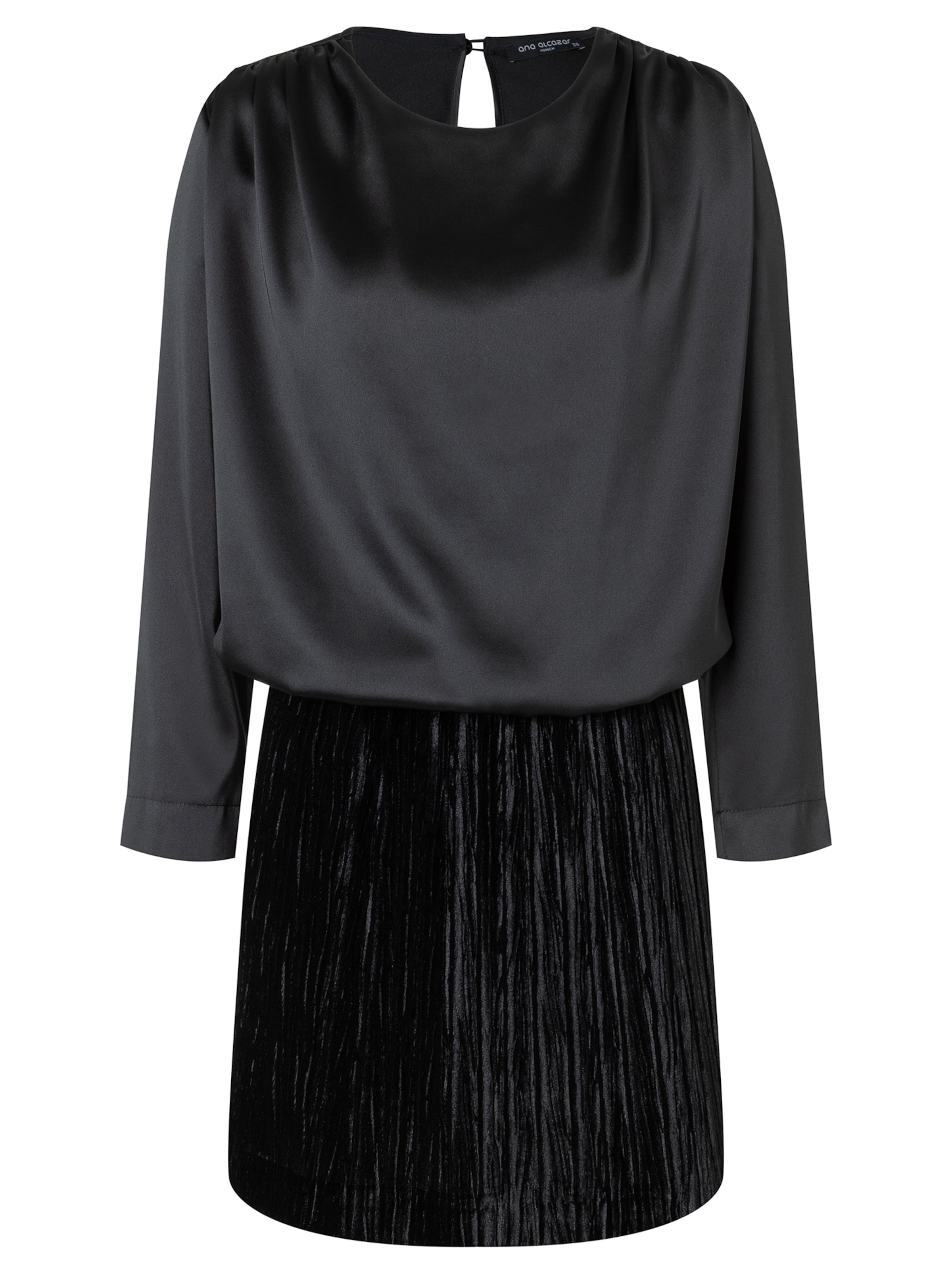 Ana Alcazar Cocktailjurk ' Talla ' in Zwart: voorkant