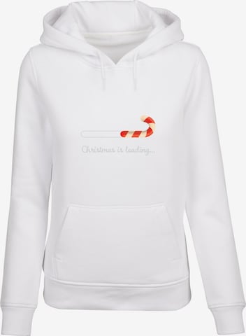 Merchcode Sweatshirt 'Christmas Loading' in Wit: voorkant