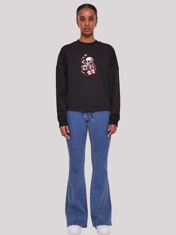 F4NT4STIC Sweatshirt 'Cozy Winter Skelett' in Black