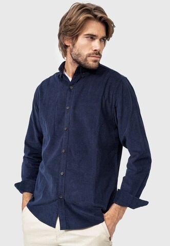 INDICODE JEANS Regular fit Overhemd 'Ryan' in Blauw: voorkant