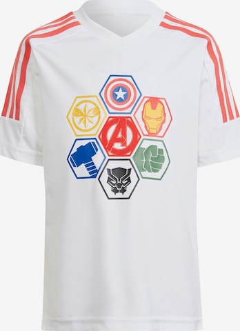 ADIDAS SPORTSWEAR Performance Shirt 'Adidas x Marvel Avengers' in White: front