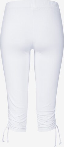 BEACH TIME Skinny Leggings in White: back