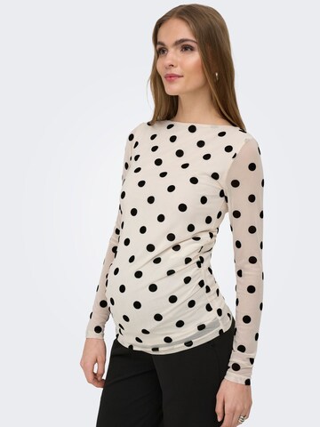 Only Maternity Shirt 'OLMLaguna' in Beige