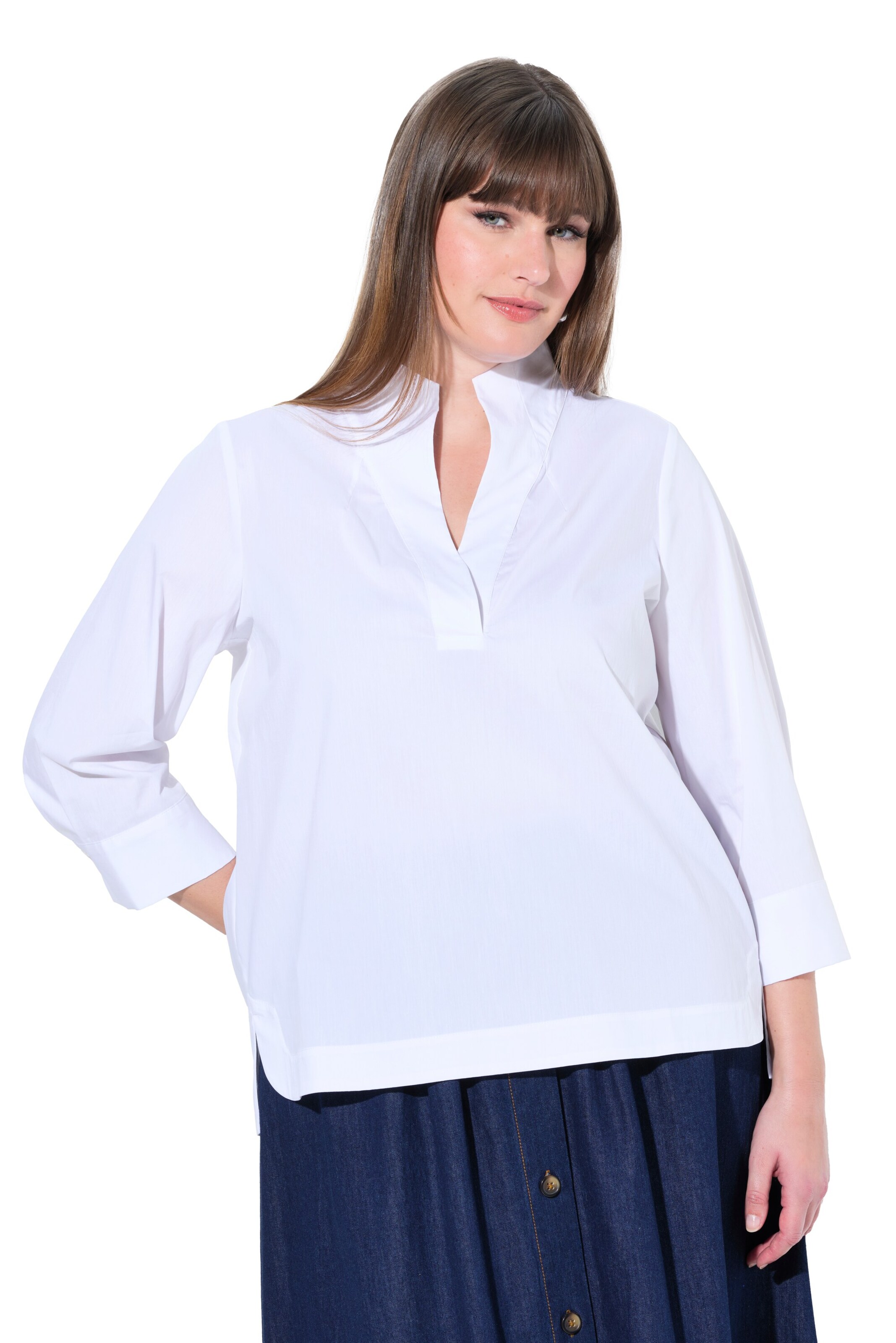 Ulla Popken Bluse in Weiß: Vorderseite