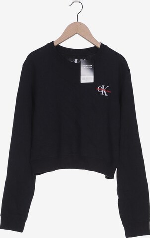 Calvin Klein Jeans Sweatshirt & Zip-Up Hoodie in L in Black: front