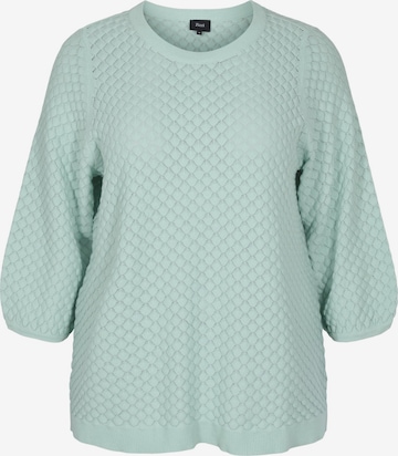 Zizzi Sweater 'Melsa' in Green: front