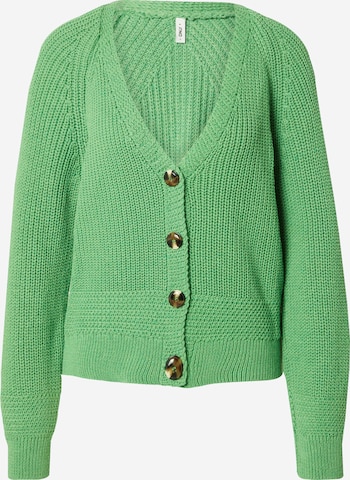 ONLY Плетена жилетка 'ONLBETINA' в зелено: отпред