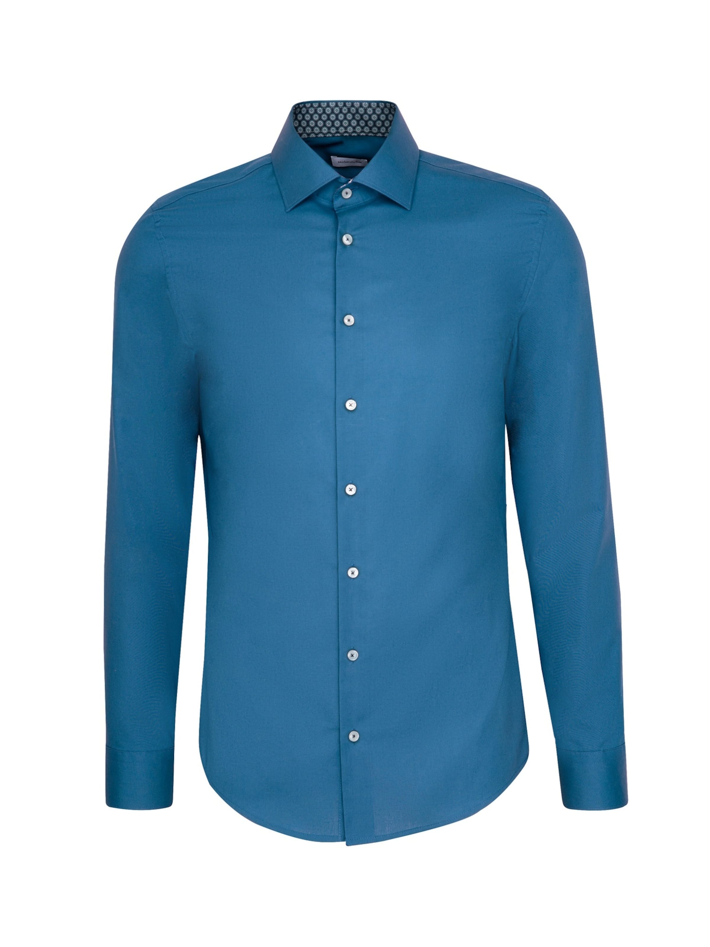 Slim fit Camicia 'New Kent Patch 5' di SEIDENSTICKER in blu: frontale