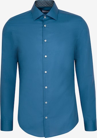 SEIDENSTICKER Slim fit Button Up Shirt 'New Kent Patch 5' in Blue: front