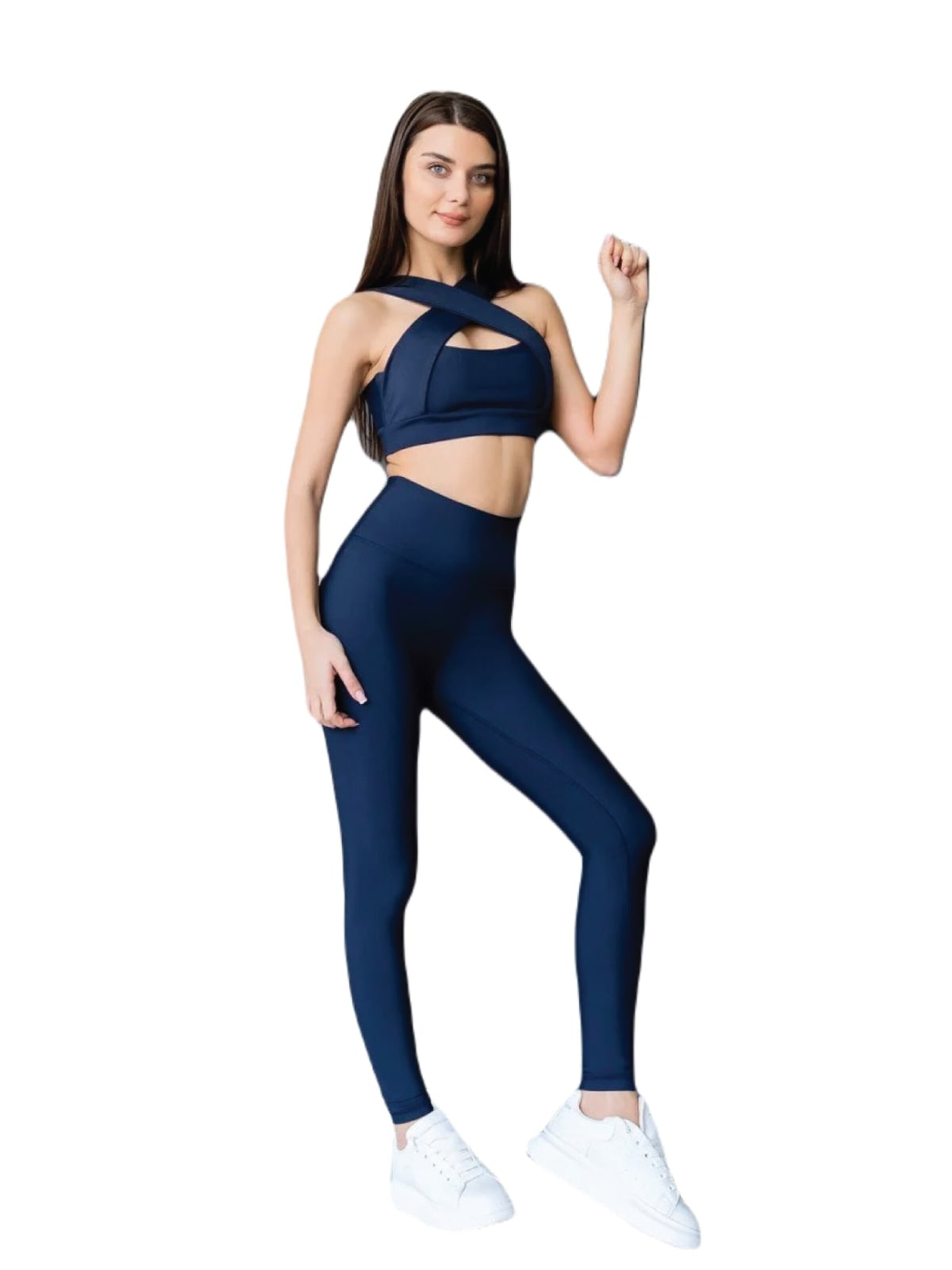 Lismina Slim fit Leggings in Blue: front