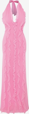 Trendyol Вечернее платье в Ярко-розовый: спереди