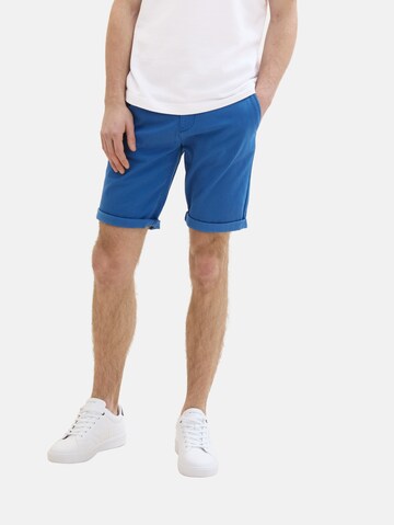 TOM TAILOR Normální Chino kalhoty – modrá: přední strana
