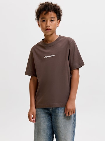 T-Shirt Jack & Jones Junior en marron : devant