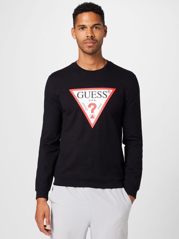 GUESS Свитшот 'Audley' в Черный: спереди