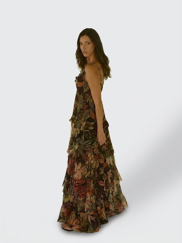Miss June - Vestido 'Robe Longue Floriana' en negro
