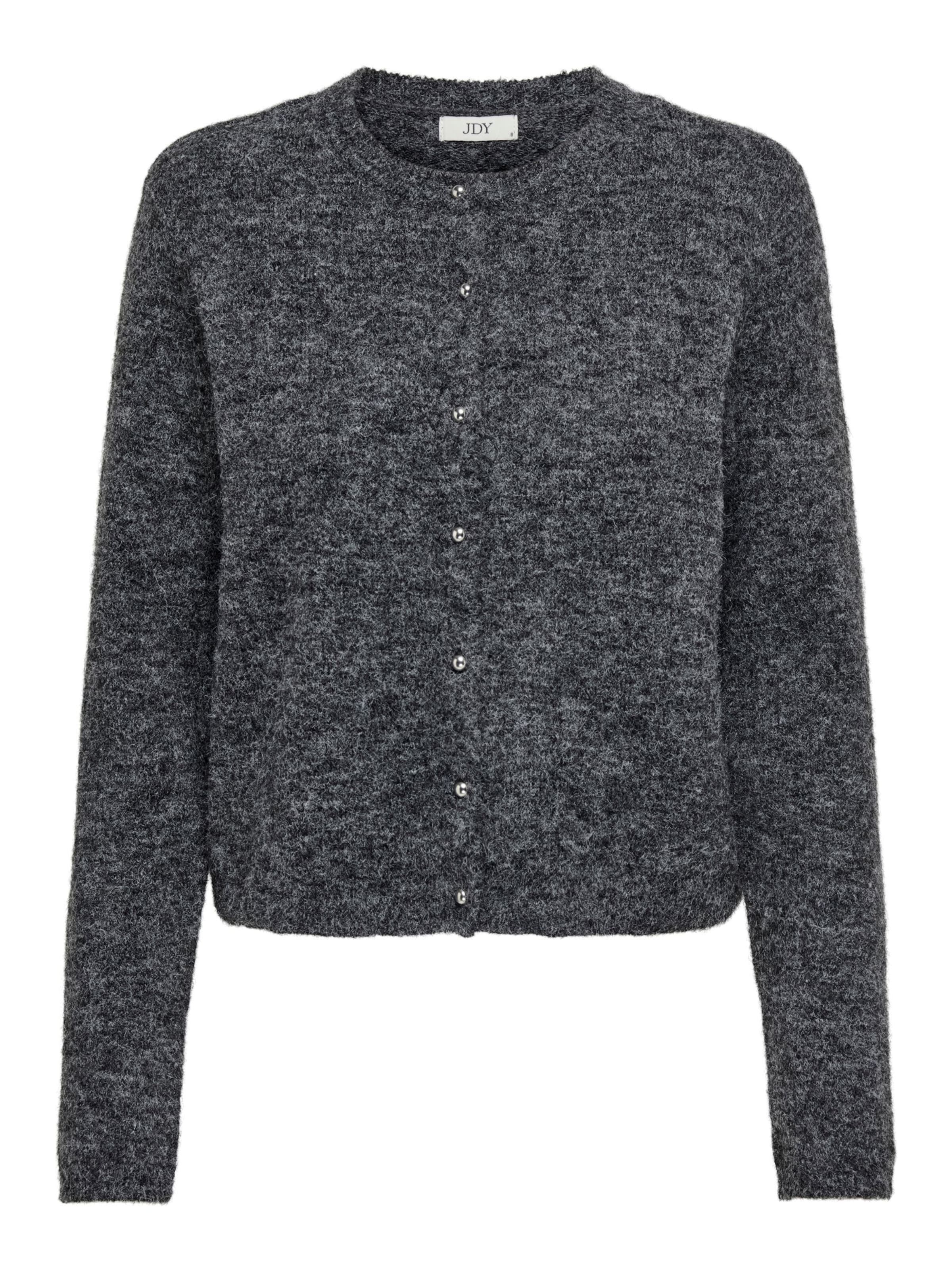 JDY Gebreid vest 'JDYHONEY' in Grijs: voorkant