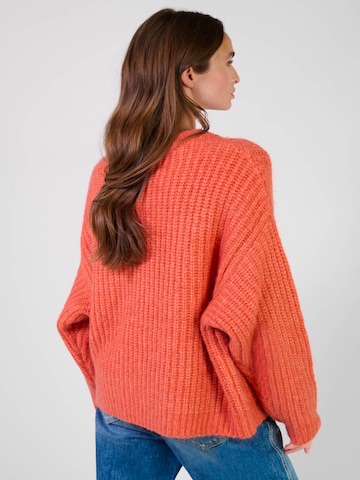 Le Temps Des Cerises Pullover 'Flower' in Rot