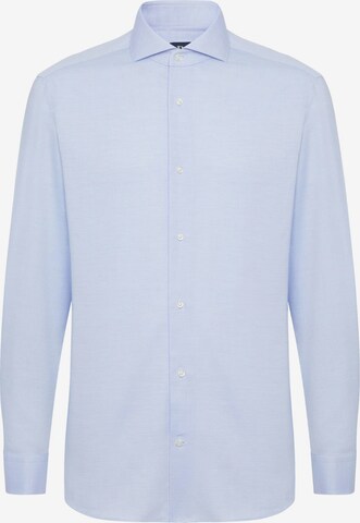 Boggi Milano Slim fit Overhemd in Blauw: voorkant