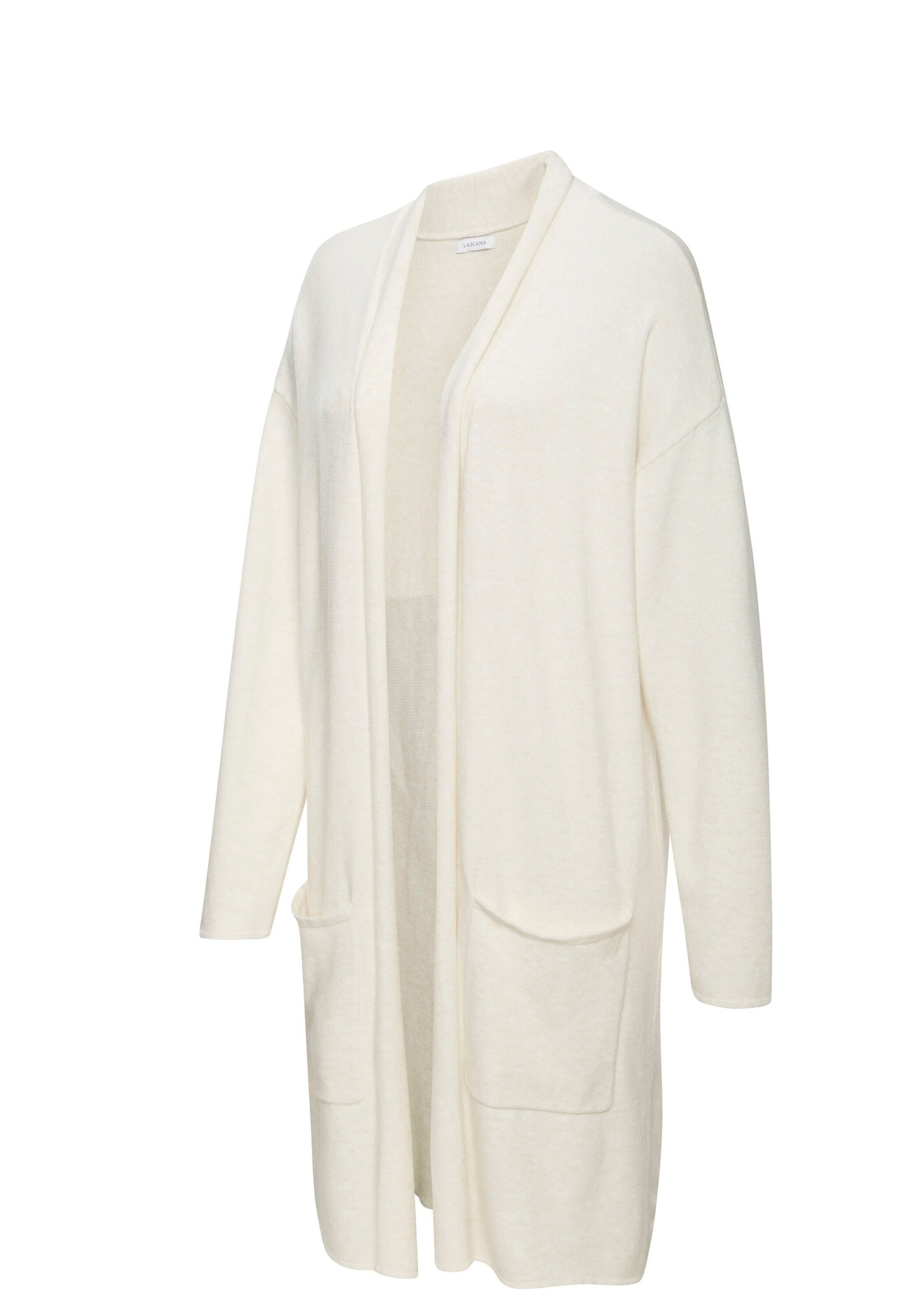 LASCANA Вязаная кофта в Белый: спереди