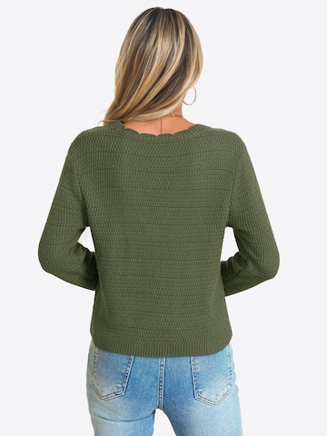 Geacă tricotată de la Imily Bela pe verde: spate