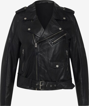 Ulla Popken Between-Season Jacket in Black: front