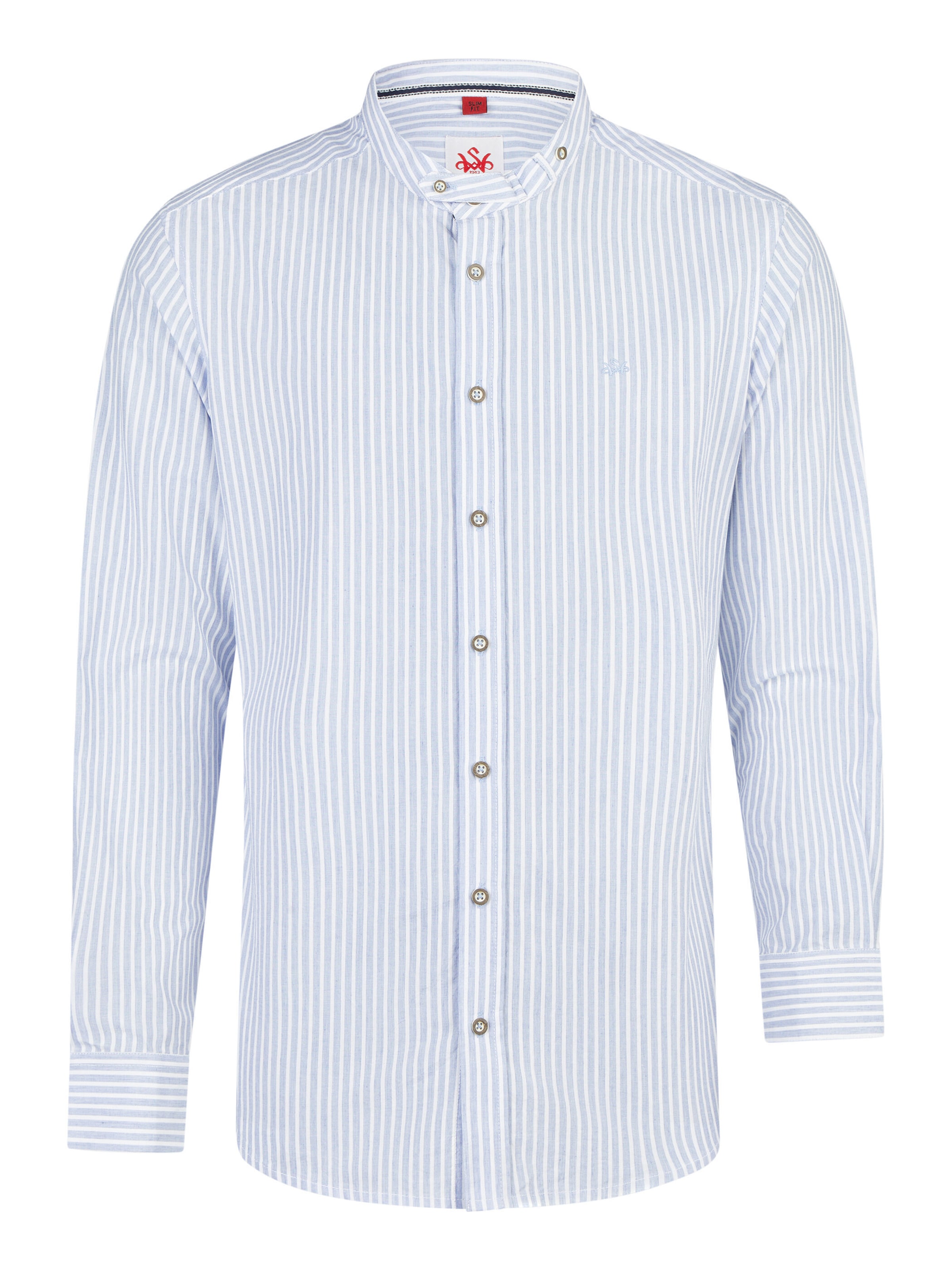 Coupe slim Chemise folklorique 'Kurnau' SPIETH & WENSKY en bleu : devant