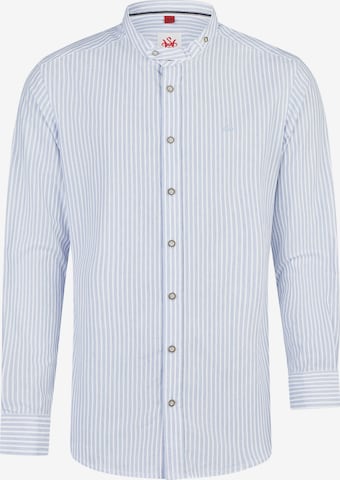 Coupe slim Chemise folklorique 'Kurnau' SPIETH & WENSKY en bleu : devant