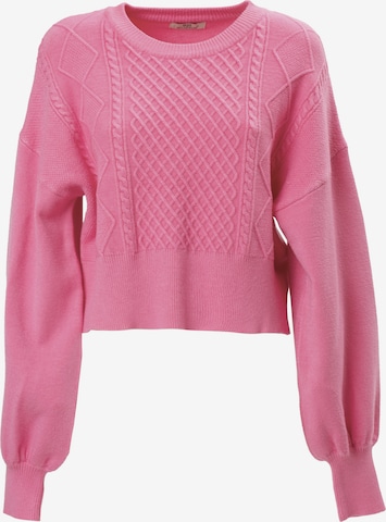 Pull-over Influencer en rose : devant