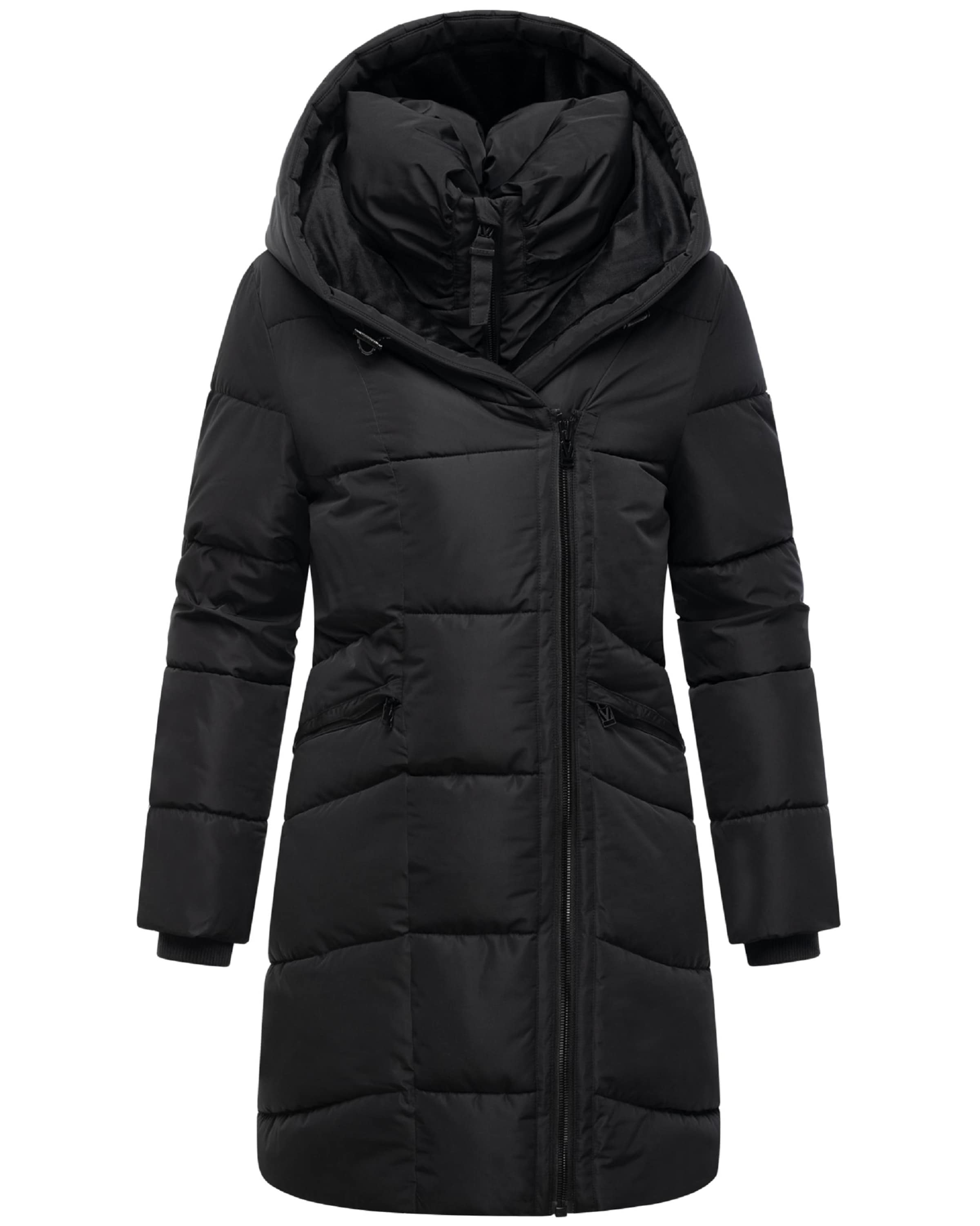 MARIKOO Zimski plašč &#x27;Virenaa 16&#x27; | črna barva: sprednja stran