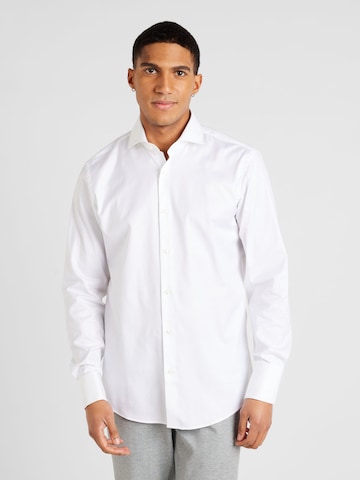 BOSS BlackRegular Fit Poslovna košulja 'H-Joe' - bijela boja: prednji dio
