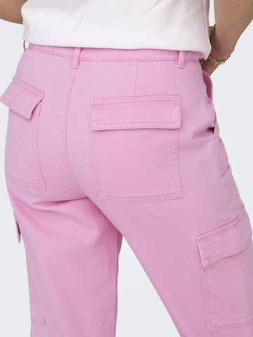 ONLY Regular Cargo Pants 'MANGA' in Pink