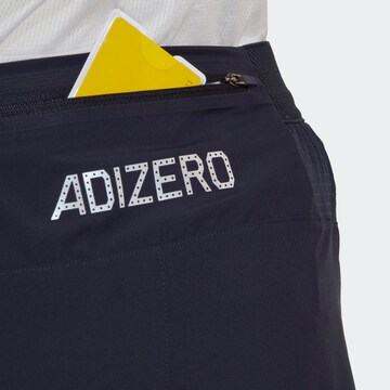 ADIDAS SPORTSWEAR Regular Workout Pants 'Adizero' in Blue