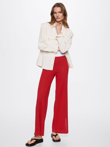 MANGO Wide Leg Hose 'Berries' in Rot