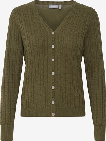 Fransa Knit Cardigan 'BELIVE' in Green: front