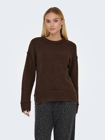 ONLY Pulover 'ONLHAZEL' | rjava barva: sprednja stran