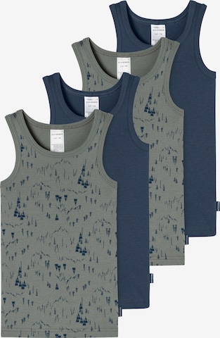 SCHIESSER Onderhemd ' Fine Rib Multi ' in Blauw: voorkant