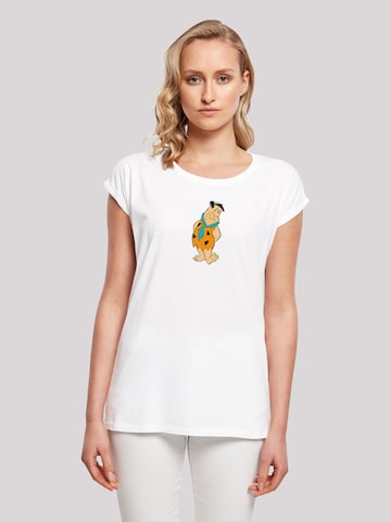 T-shirt 'Fred Feuerstein Kick' F4NT4STIC en blanc : devant