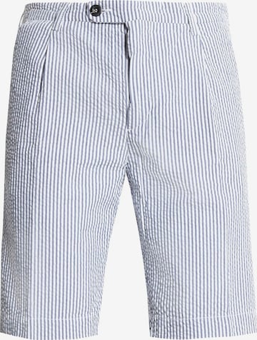 Boggi Milano Regular Pleated Pants in Blue: front