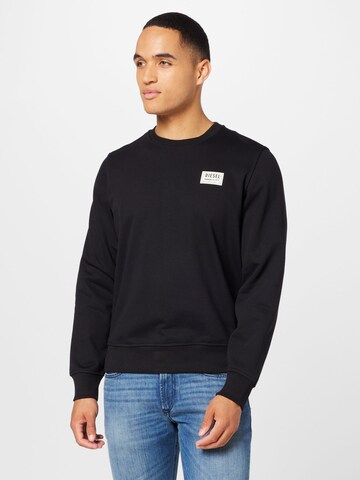 DIESEL Sweatshirt 'GINN' in Black: front