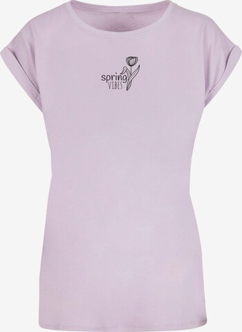 Merchcode Shirt 'Spring - Vibes' in Purple: front